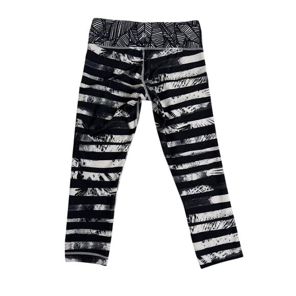 Lululemon Leggings Shady Palms Black White Active Athletic Pants Size Women's 6 - Picture 2 of 4